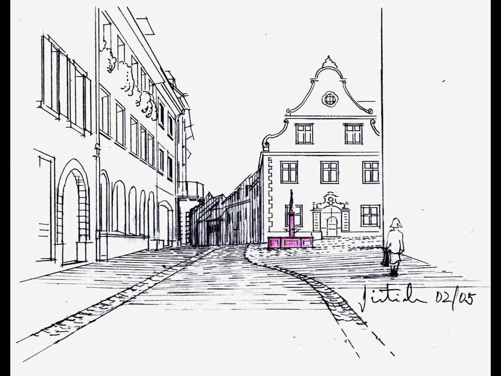 Zeichnung Markt Entwurf